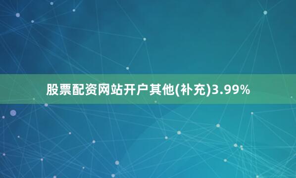 股票配资网站开户其他(补充)3.99%
